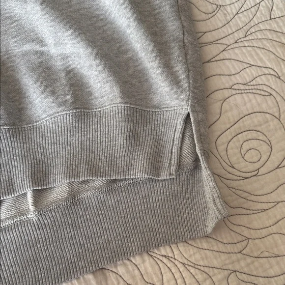 Aerie Gray Crew Neck Sweater with Navy Text - Picture 2 of 3